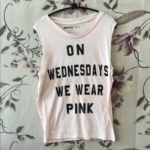 Fun Sleeveless Tee Mean girls Print front Quote Lounge Pajama Street wear Layer